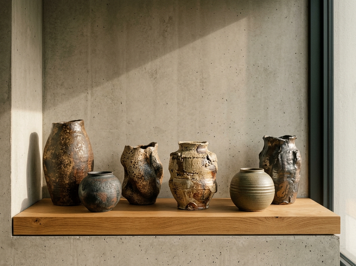 Artistic Ceramic Vases and Sculptural Stoneware Pottery